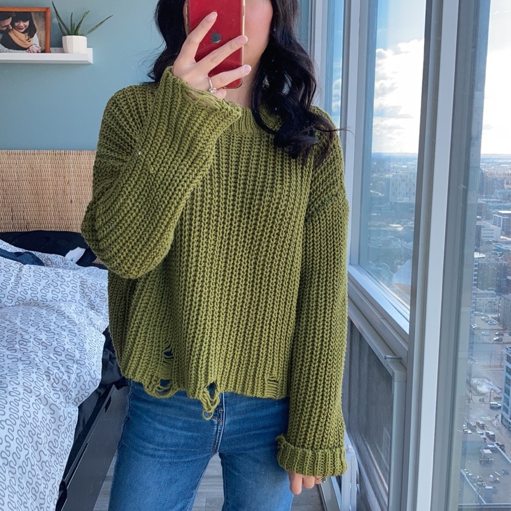 Zara ripped sweater 2 for $25